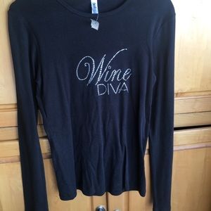Wine Diva long sleeve T-shirt